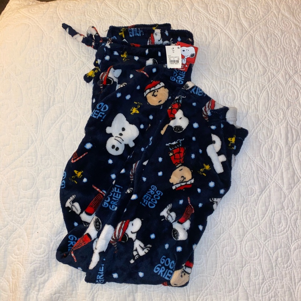 MENS SNOOPY CHRISTMAS PJ PANTS